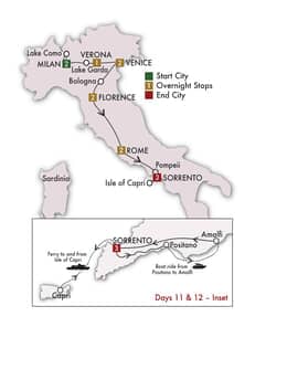 2027 Grand Tour Italian Lakes to Amalfi Coast 13 Days12 Nights