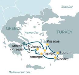 Greek Islands and Turkish Coastline with Athens 2024