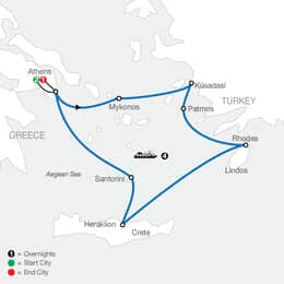 Iconic Aegean with 4Night Cruise (RH2027)