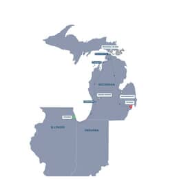 Scenic Great Lakes with Mackinac Island