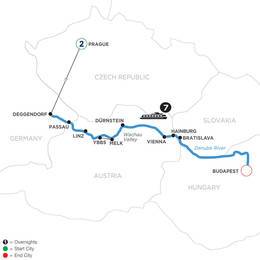 Danube Dreams with 2 Nights in Prague (Eastbound) (WDBQ2022)