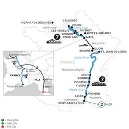 Grand France with 2 Nights in Nice, 3 Nights in Venice and 3 Nights in Rome (Northbound) (WLP22022)