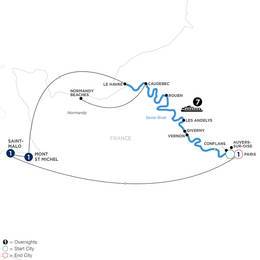 Active and Discovery on the Seine with 1 Night in Mont St. Michel and 1 Night in SaintMalo (Northbound) (WPHE2022)
