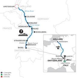 Festive Time on Romantic Rhine with 3 Nights in Lake Como and 1 Night in Lucerne and Mount Pilatus (Northbound) (WZA5T12022)