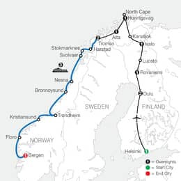 Top of Scandinavia with Arctic Circle with Coastal Cruise (ZKE2027)
