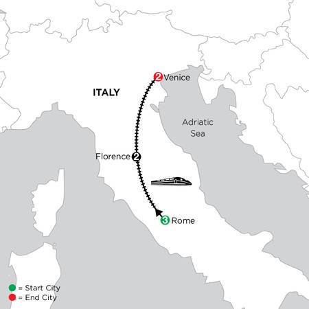 Independent Rome, Florence and Venice City Stay (M3A2024)