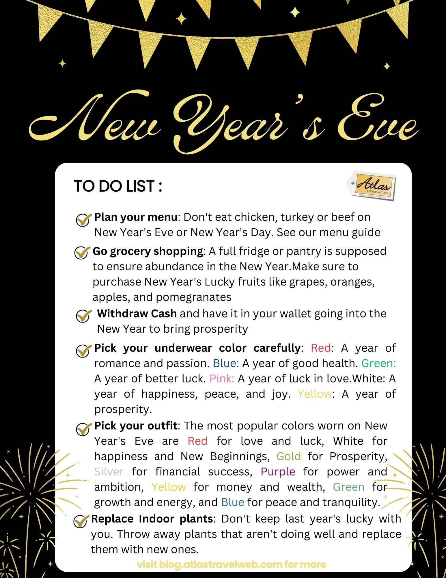 New Year Lucky Things to Do – New Year's Eve Traditions