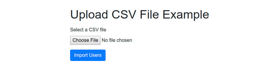 CSV Upload Form
