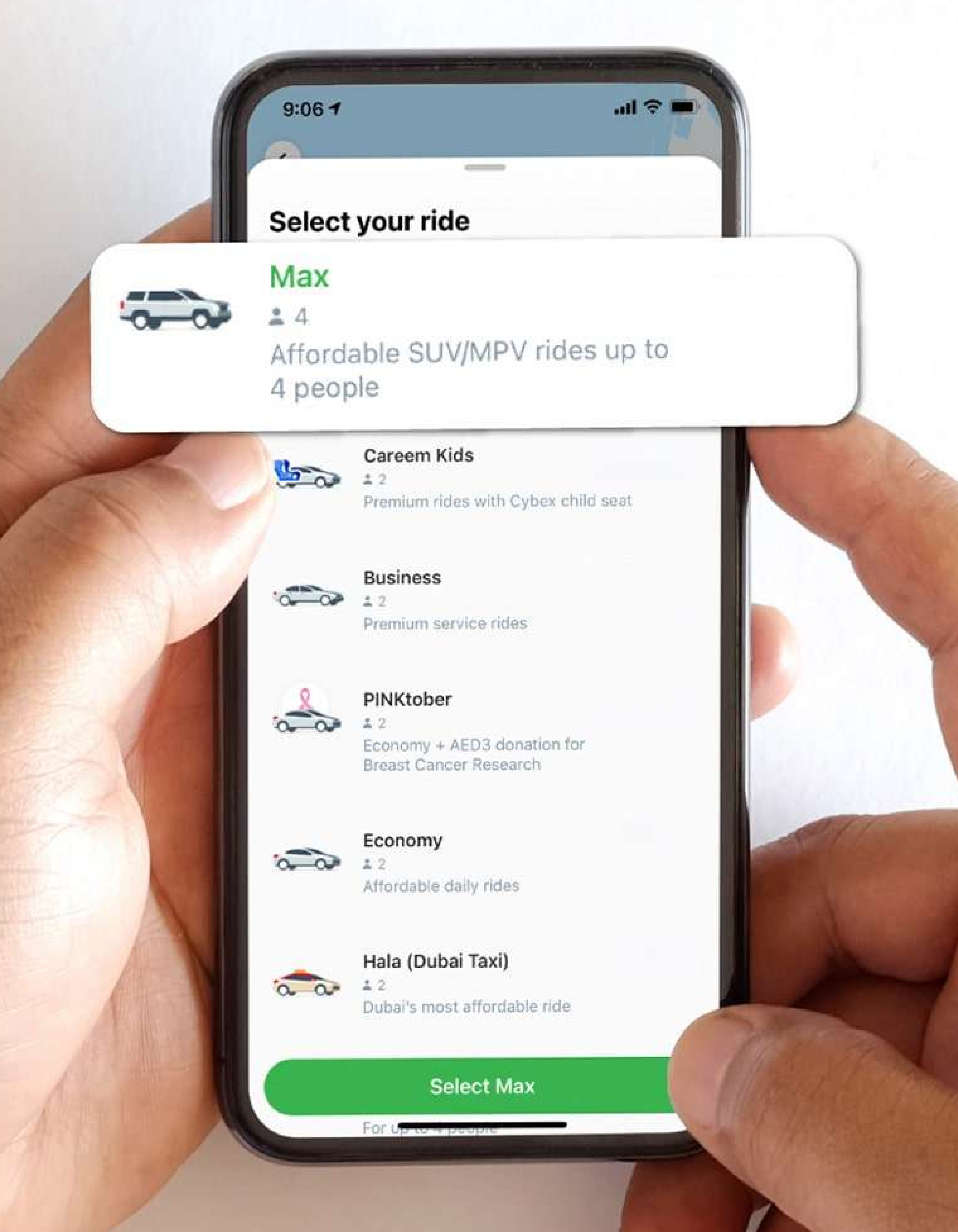 Atteline PR - Careem App ui interface