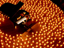Atteline PR - Fever concert a pianist with candlelights top view