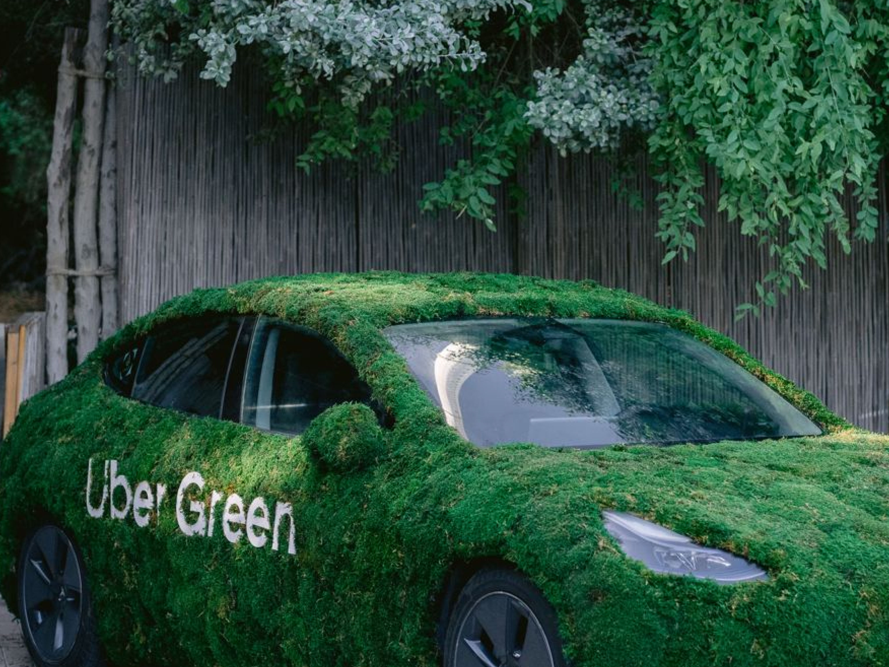 Atteline PR - Uber car with a grass in the UAE event