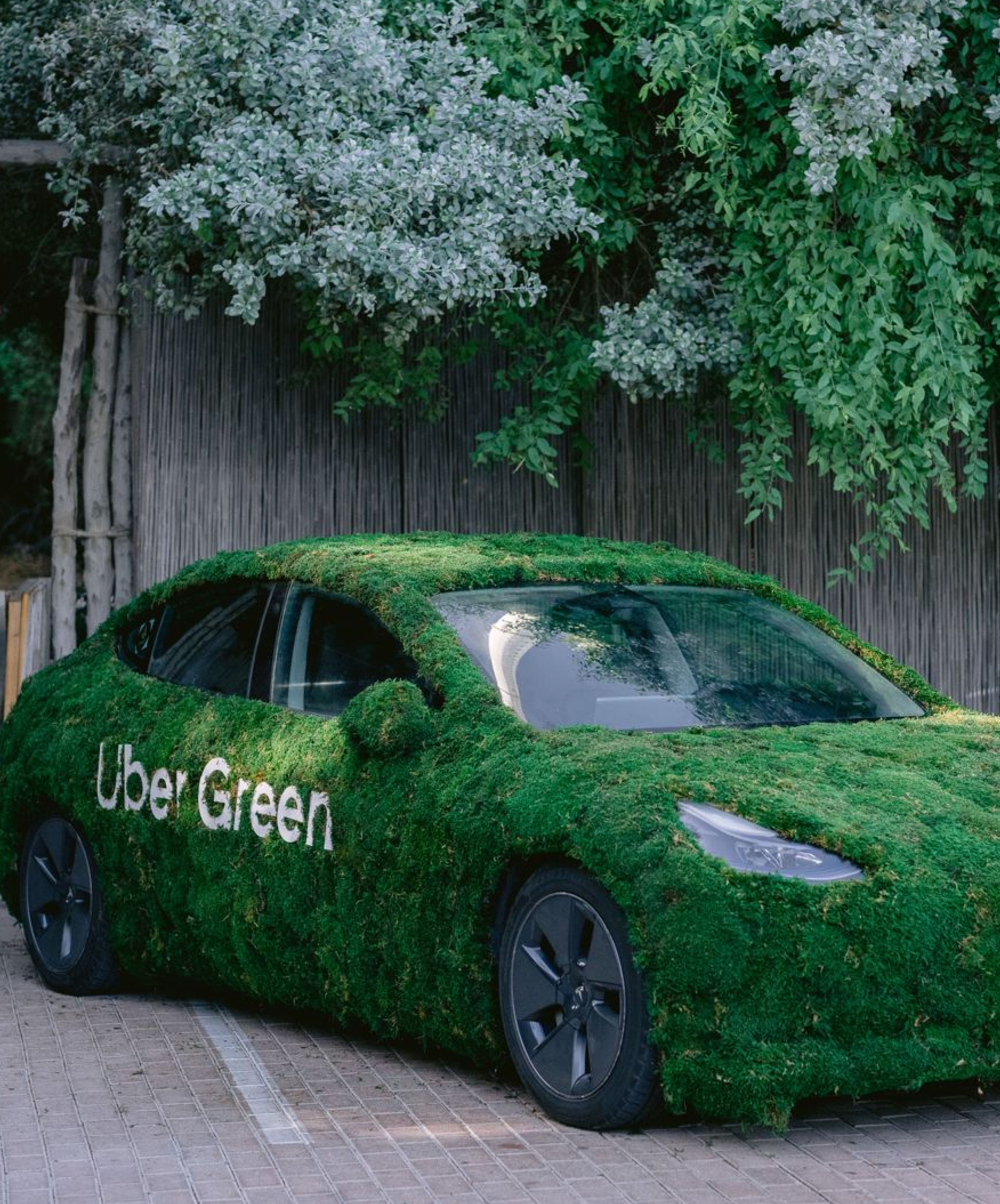 Atteline PR - Uber car with a grass in the UAE event