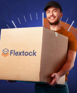Atteline - Flextock client by corporate a delivery man holding flextock box