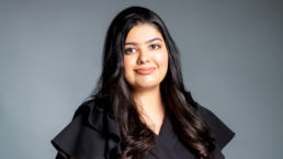 Lavina wearing a black shirt