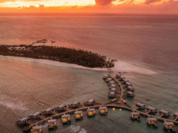 Atteline - Alila Kothaifaru Maldives Resort Top view sunset