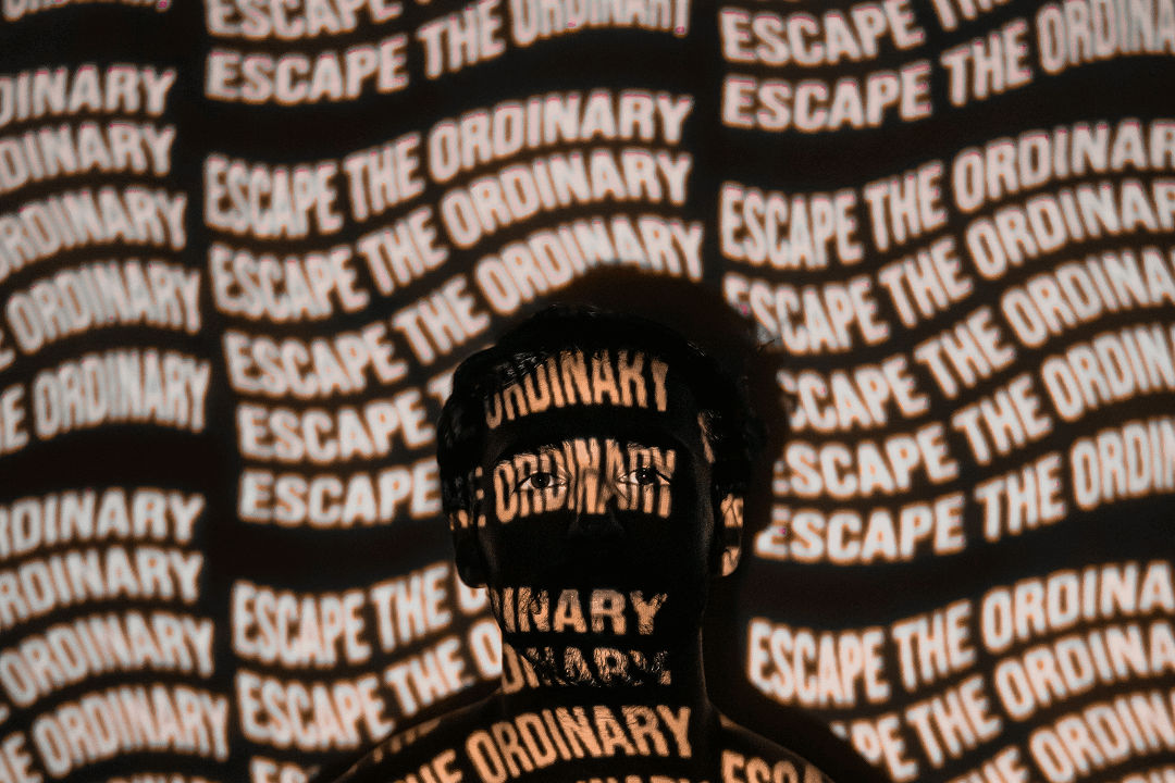 A person with a shadow on his face