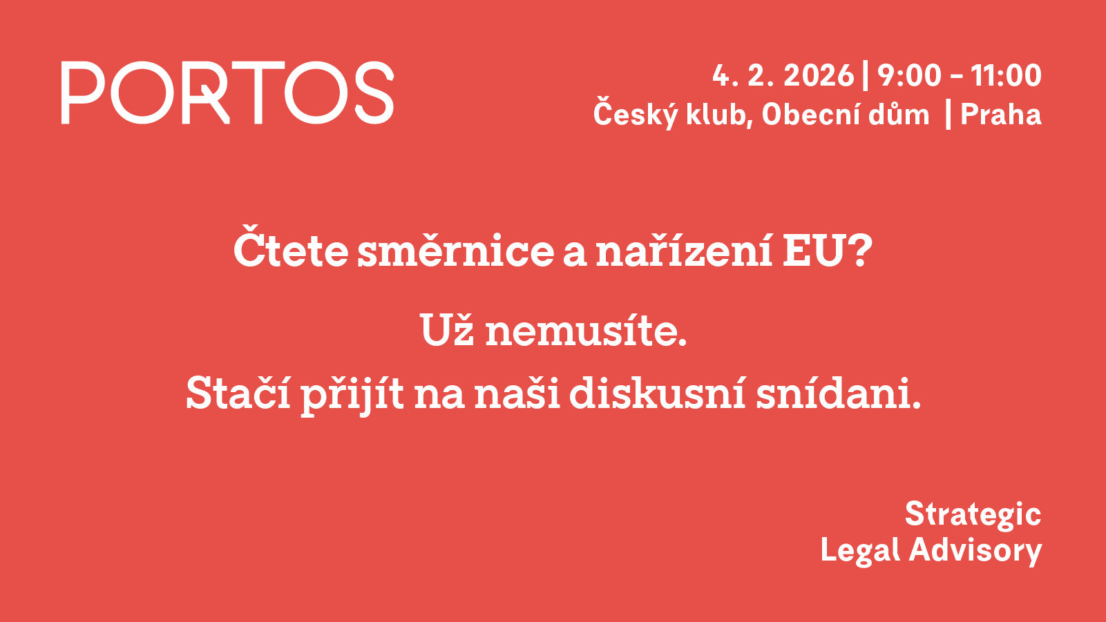 Portos \ Diskusní snídaně 2026