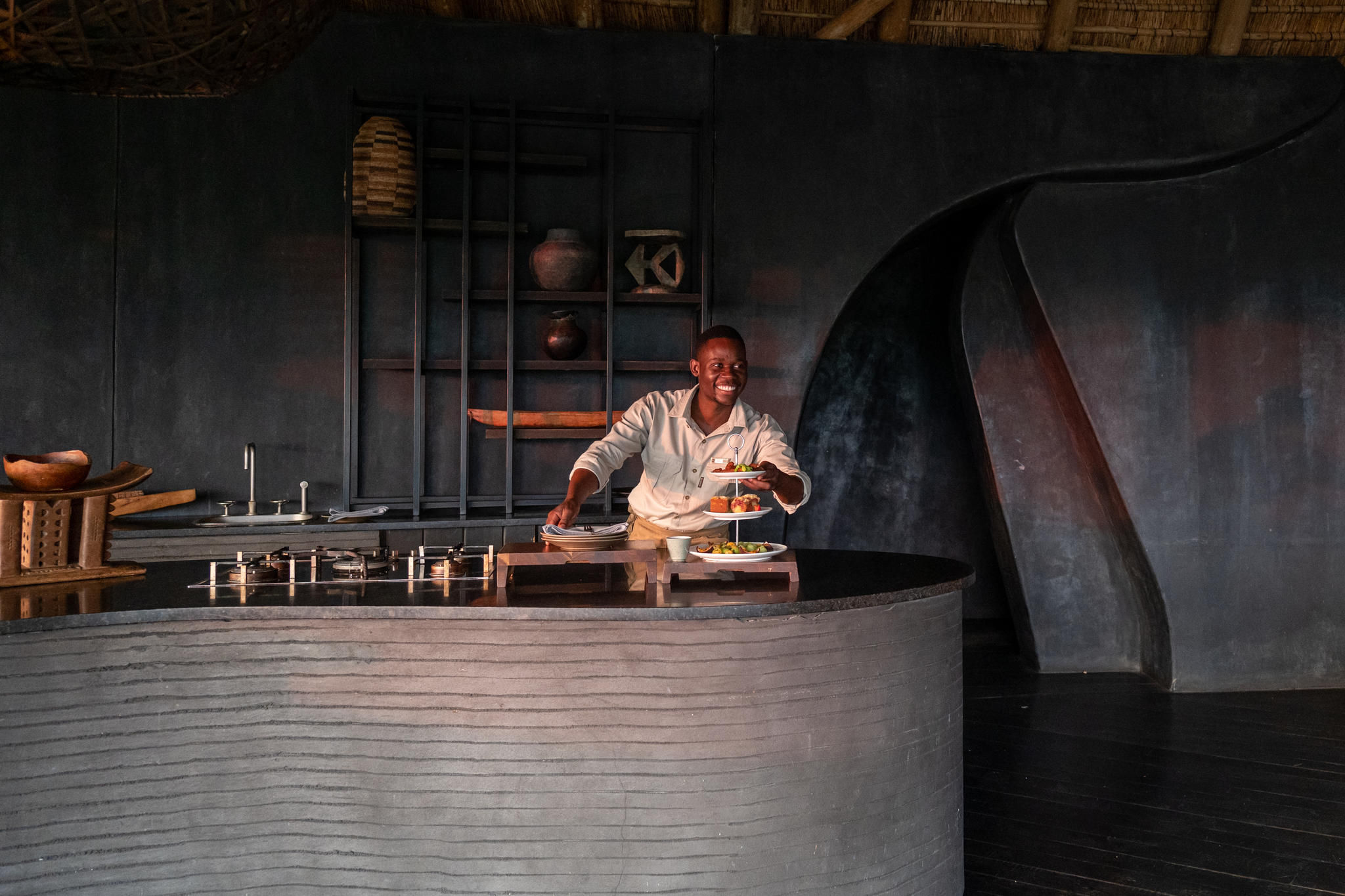 Setting up for Afternoon Tea