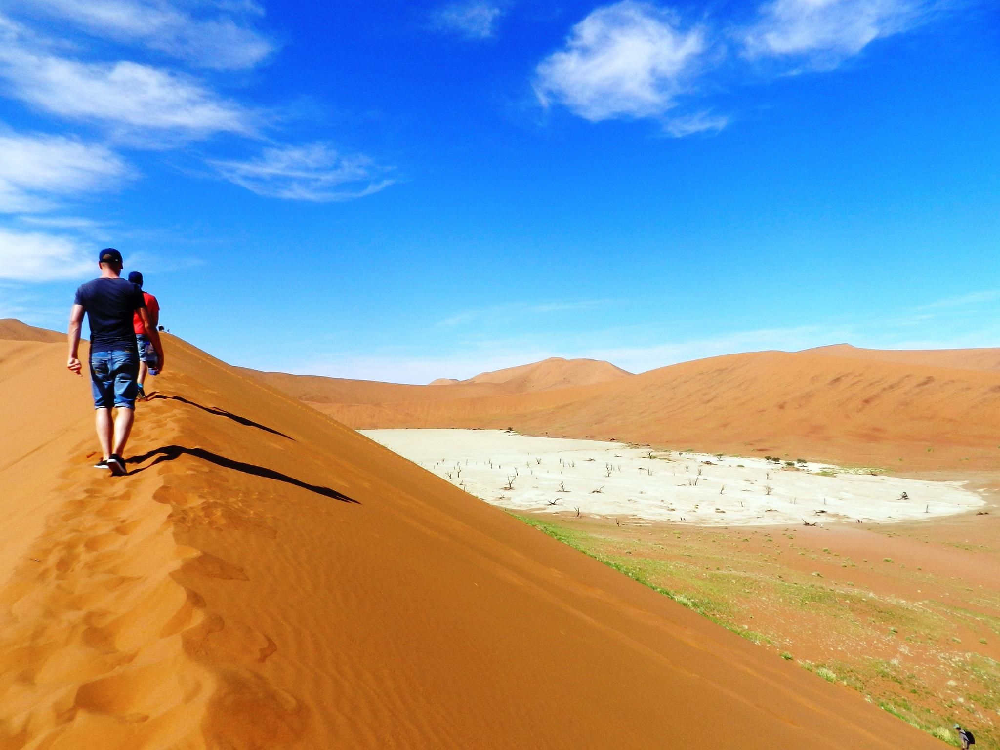 Walking up dunes