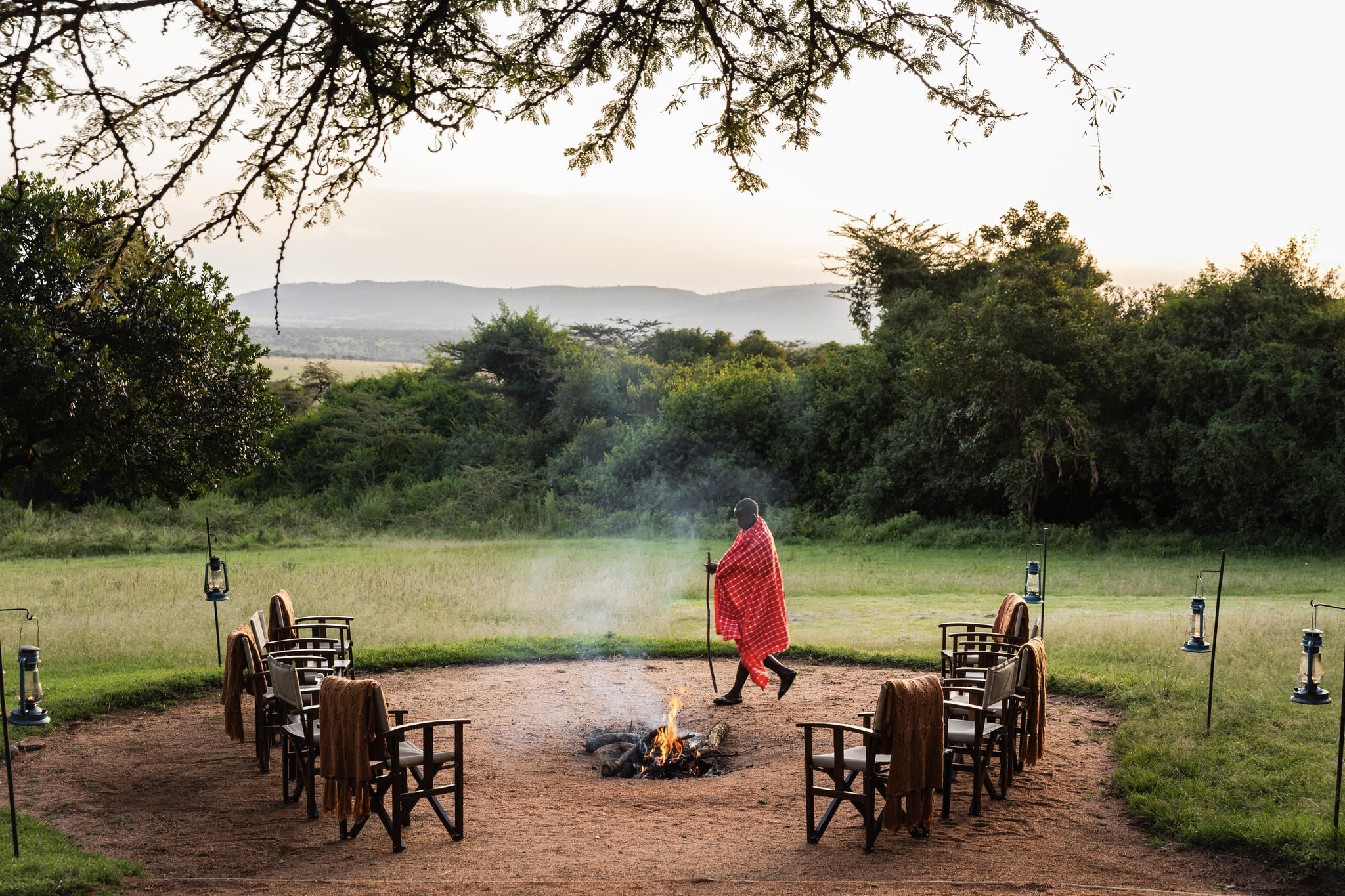 Fire Place at Cottars 1920s Camp