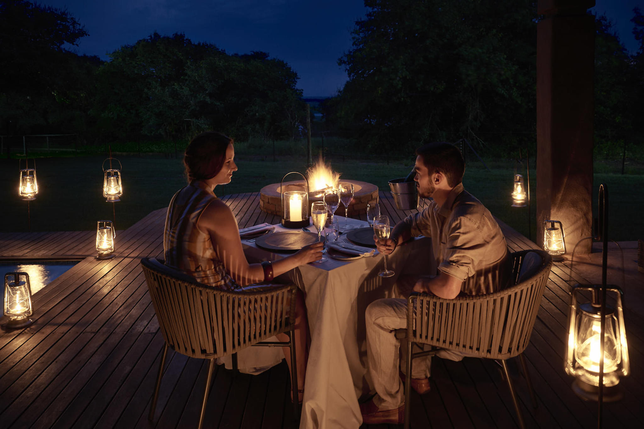 Chobe Chilwero Lodge - Bush Dinner