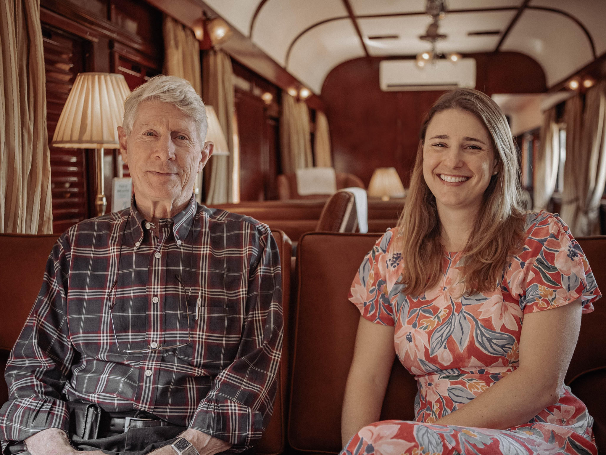 Founder and CEO, Rohan Vos, with his daughter and Rovos Rail's COO, Tiffany Vos-Thane