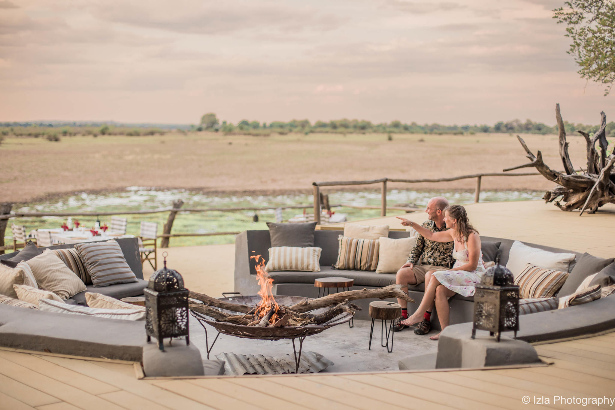 Kafunta River Lodge Fireplace