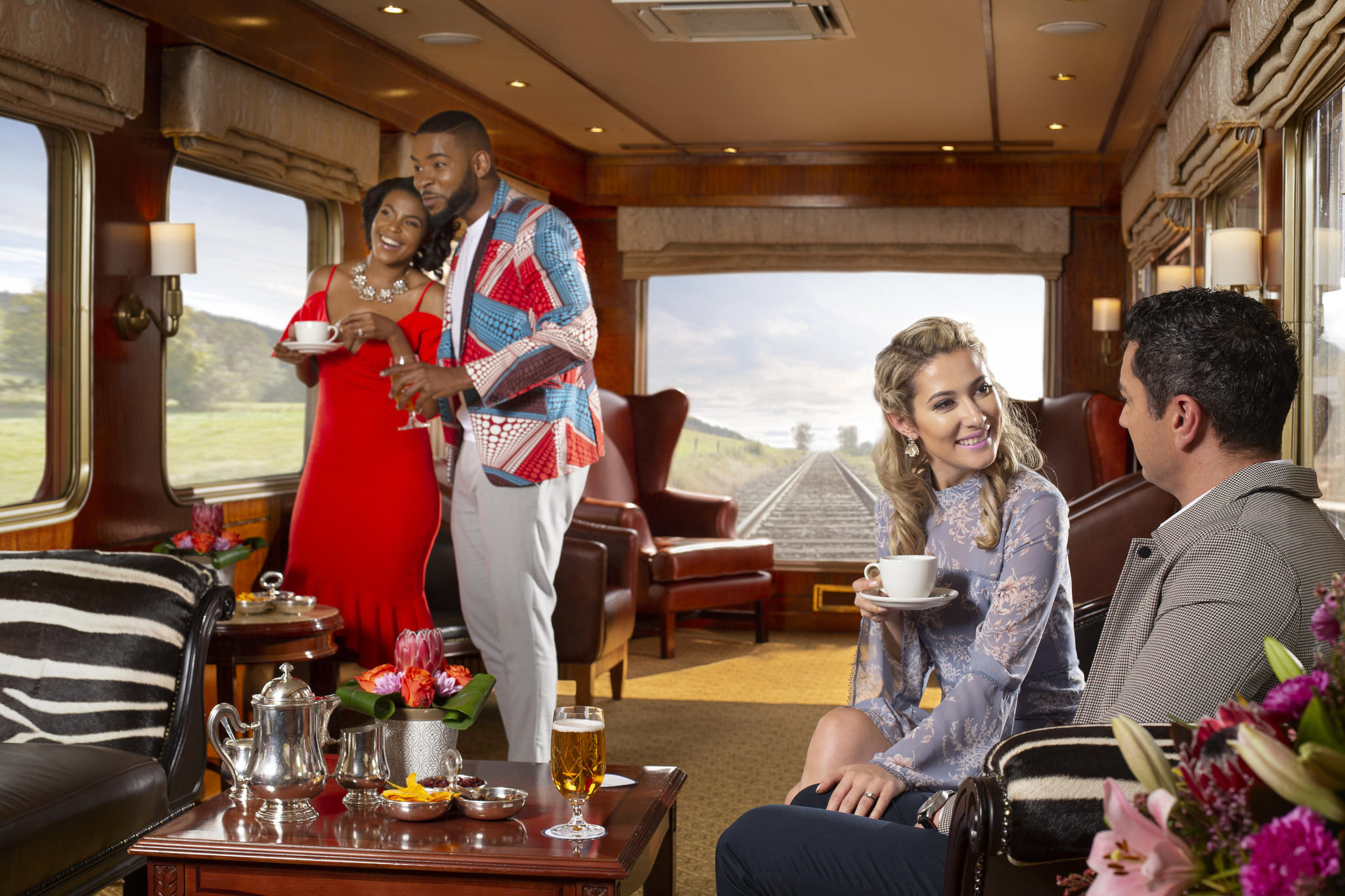 Daytime view with guests enjoying afternoon tea