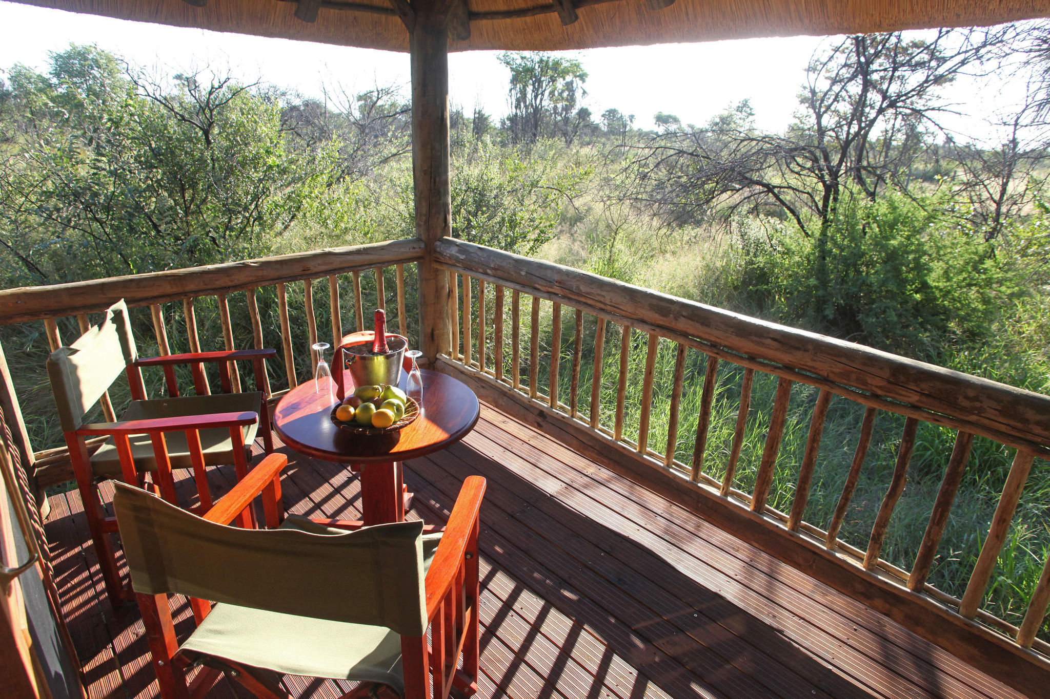 Veranda in Luxury chalets Nata Lodge 