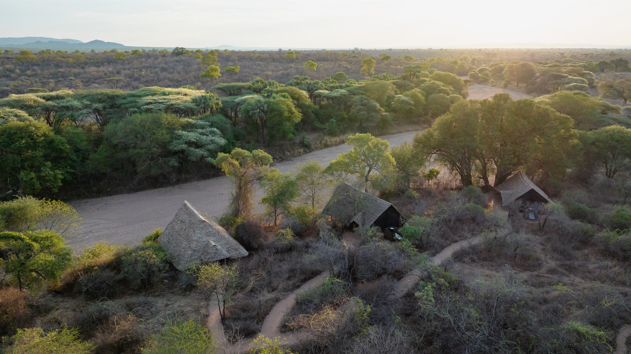 Jongomero Camp Aerial view