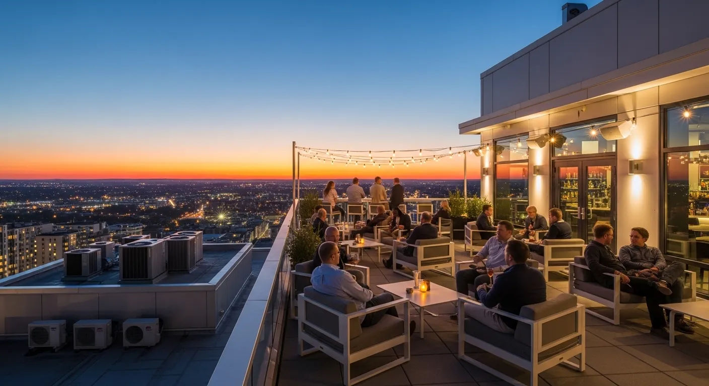 Ac Rooftop Bar Vibes Energetic