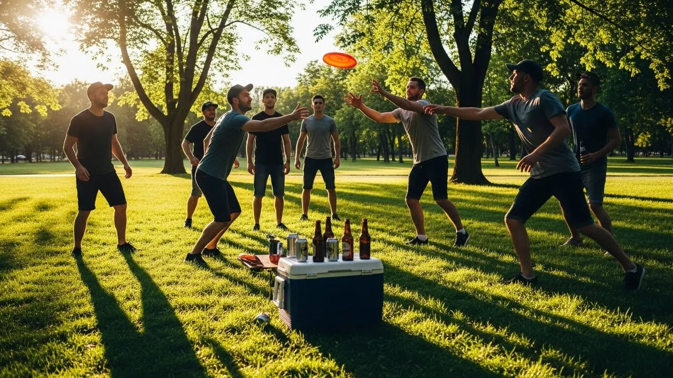 beer frisbee game
