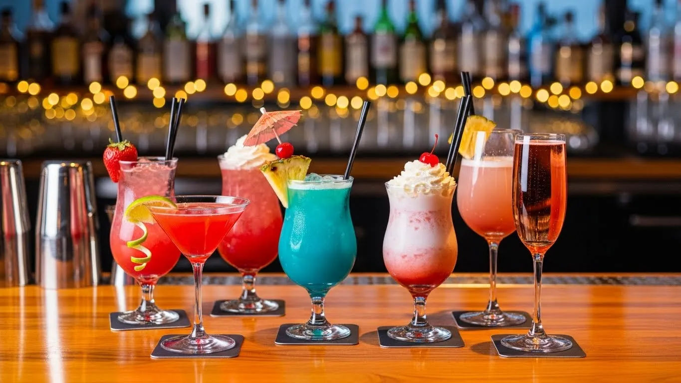 girly drinks at the bar