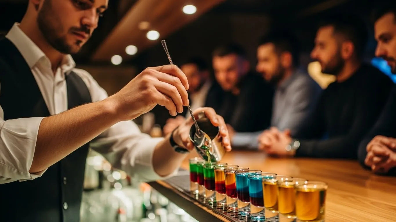 shots to order at the bar