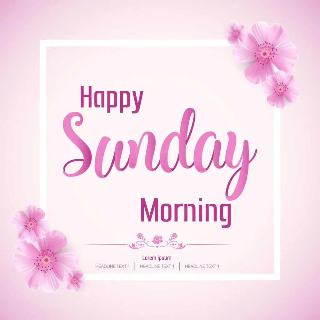 Happy Sunday morning