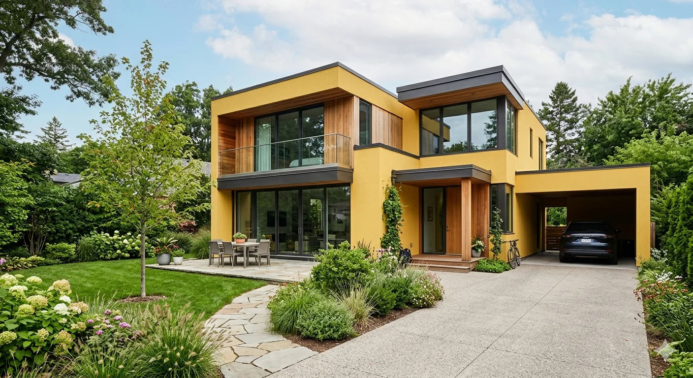 rumah warna kuning