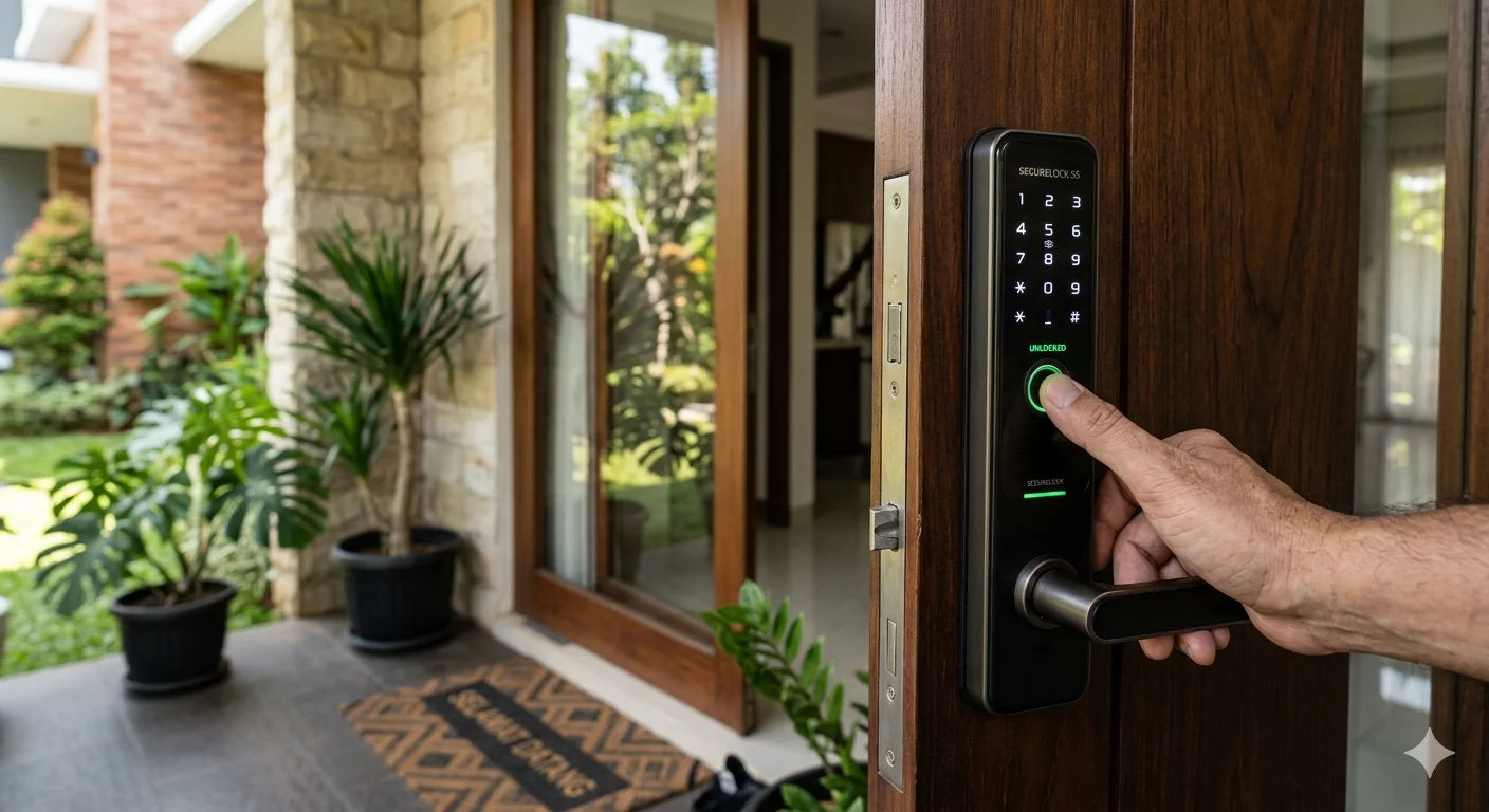 pasang smart door lock