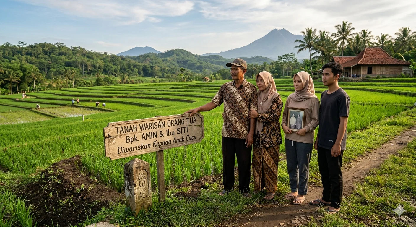 ilustrasi tanah warisan orang tua