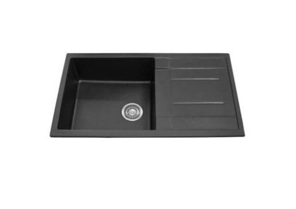 BV-8650 Black Single Bowl Kitchen Sink With Drainer 860x500mm