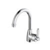 FNZ202104 Chrome/ Ceramic Round Gooseneck Basin Mixer