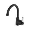 FNZ2104BK Black/ Ceramic Round Gooseneck Basin Mixer