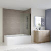 3.jpg SS11 - Fixed Over Bath Black Shower Screen - 800mm