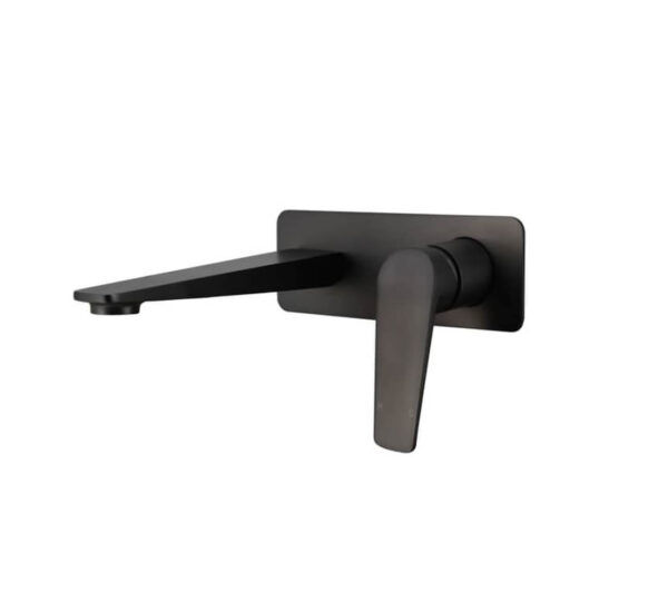 EC1107GM Gun Metal Round Basin Mixer With Spout
