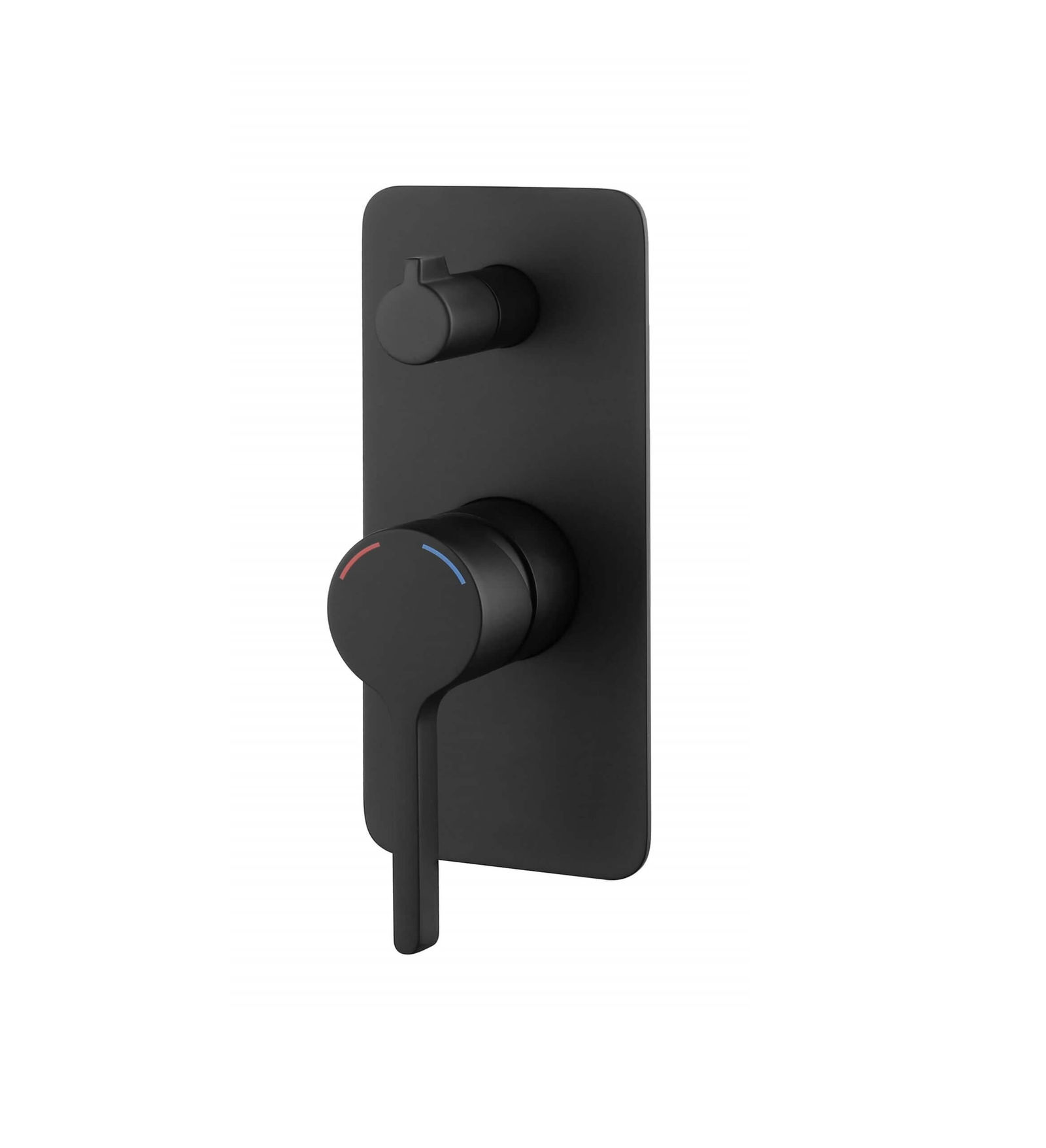 EC6509MK Matt Black Round Shower Mixer with Diverter
