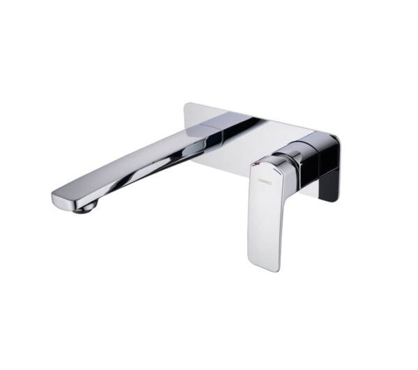 EC3507 Chrome Square Basin Mixer With Spout