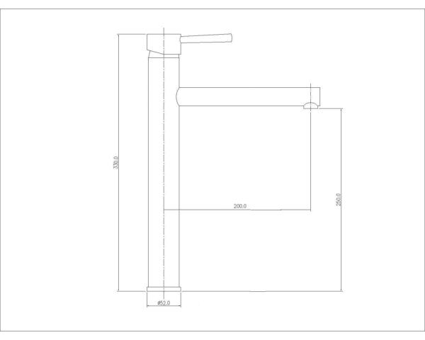 EC6651HBB Brushed Bronze Tall Basin Mixer