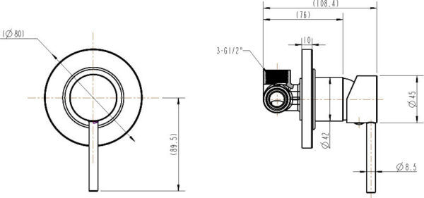 EC509CBN Brushed Nickel Shower Mixer