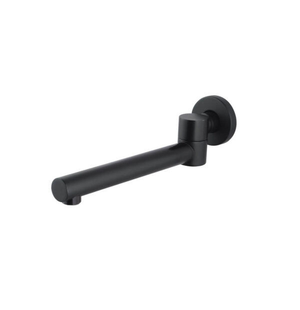 EC624BK Matt Black Round Swivel Bath Spout