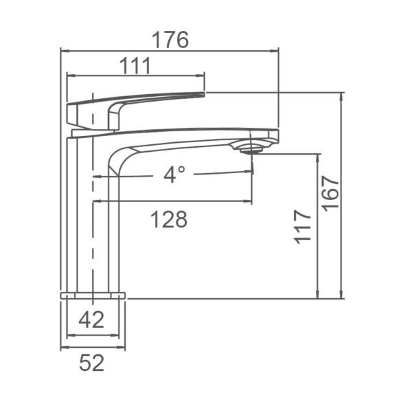 EC501MK Black Square Basin Mixer