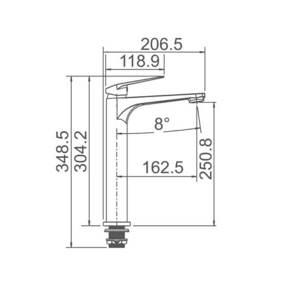 EC1102A Chrome Tall Basin Mixer